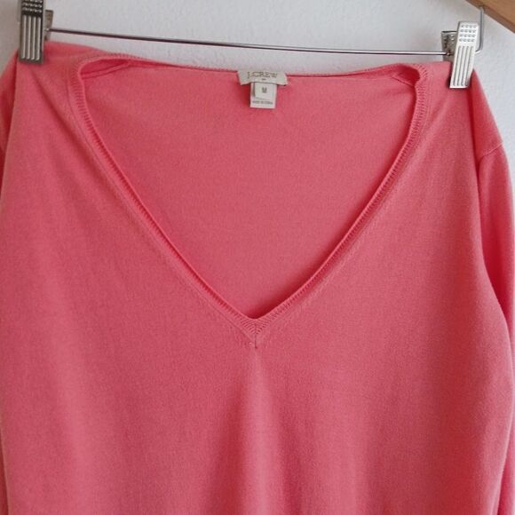 J Crew Factory v neck pink sweater size M - Picture 4 of 4